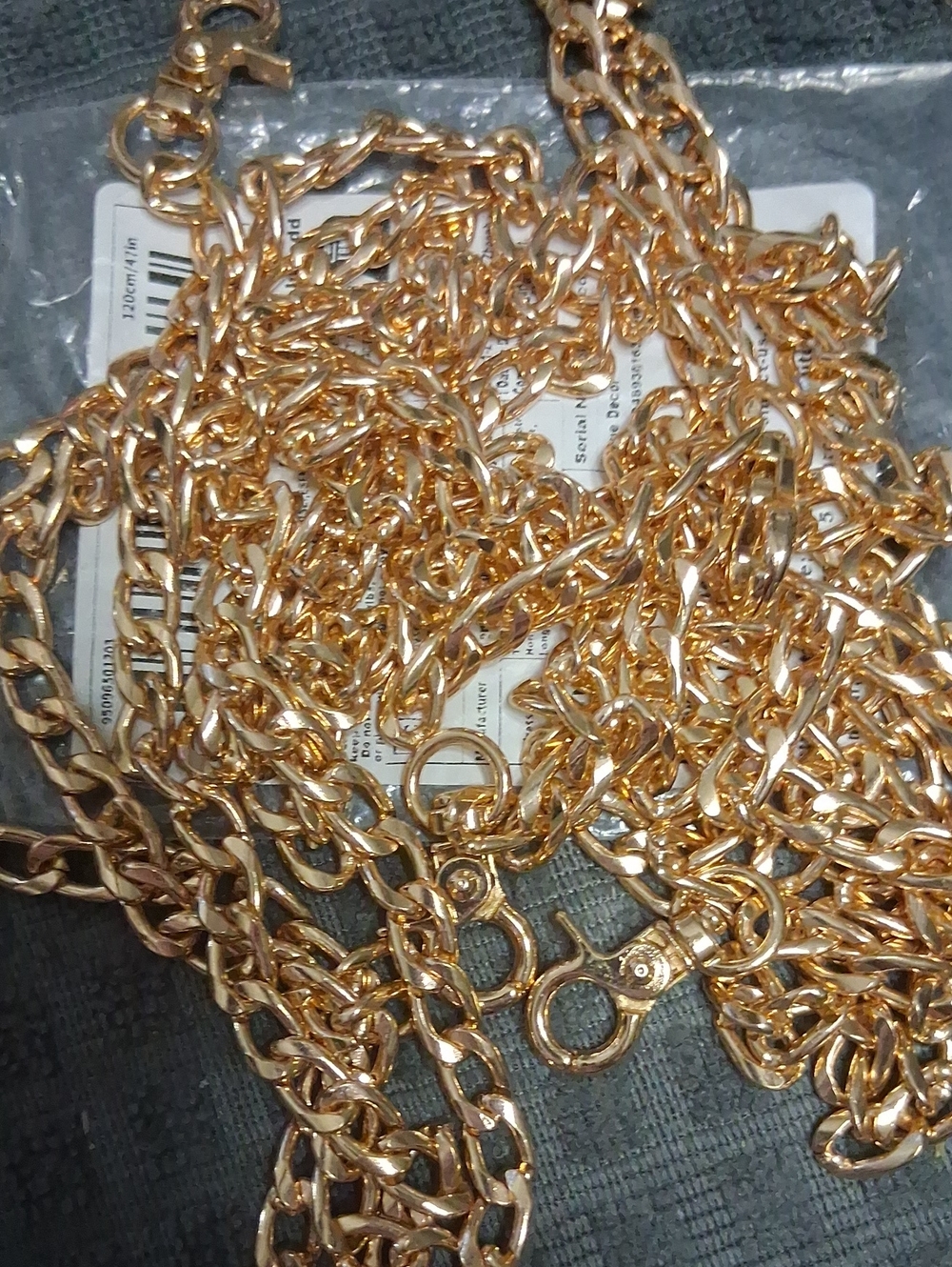 New - Metal Chain Accessories  Silver 47.24 inches - Picture 2 of 4